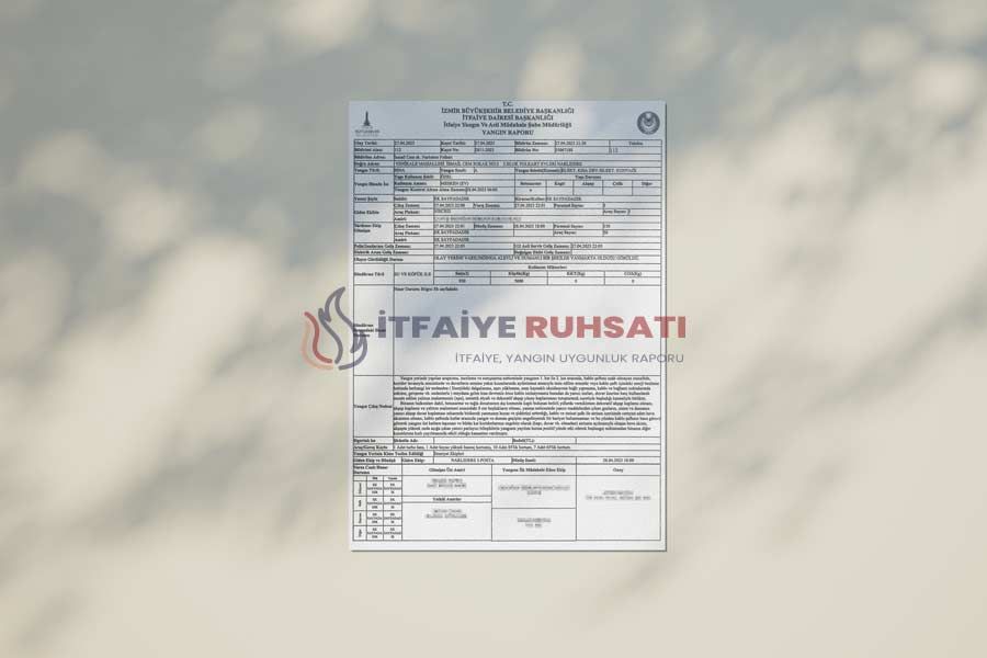 İtfaiye Ruhsatı ve Raporu Hizmetleri - İtfaiye Ruhsatı